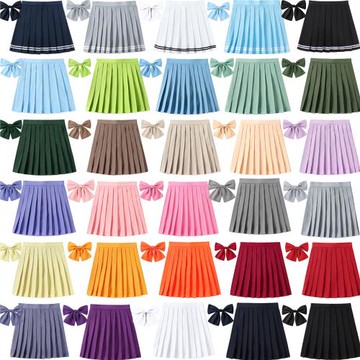 jk女學院半身百折學生百褶高腰班校園服純色COS制服演出服女短裙