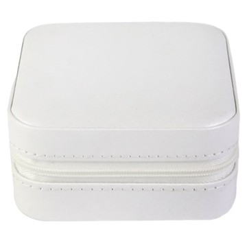 PORA BELLA 拉鍊皮革L969首飾盒  白色