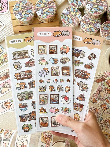 和菓子日式料理霧面割型貼紙六代/手帳貼紙/咕卡/3款圖案