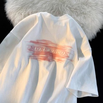 320g重磅t恤男款夏季美式涂鴉衣服潮牌潮流半袖寬松嘻哈高街短袖