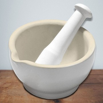 《Premier》白陶磨搗組(14cm) | 研磨缽 磨藥機 搗泥器 杵臼 搗缽【領券滿額再折千8/31止】