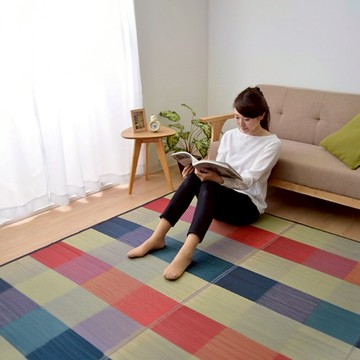 日本 IKEHIKO池彥 四季皆宜 藺草地毯 ARDI - 綠褐蕈菇-191x191x0.6cm