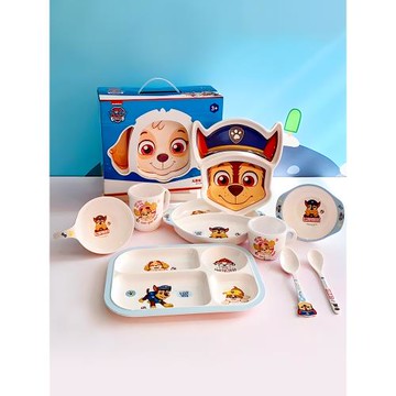 汪汪隊兒童餐盤餐具套裝汪汪隊立大功餐具禮盒裝寶寶勺碗分格盤