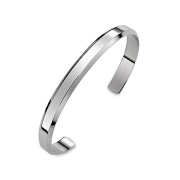 ::免費刻字:: 戀人絮語素面 西德鋼手環 男款