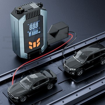 【台灣 隔日 發出+保固】 車用無線充氣泵便攜式車用應急啟動電源一件式機汽車輪胎自動打氣筒