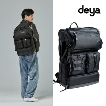deya cross 二合一可拆式抗菌後背包 黑色︱筆電包 側背包 電腦後背包 彈道尼龍 行李插袋 軍規布料