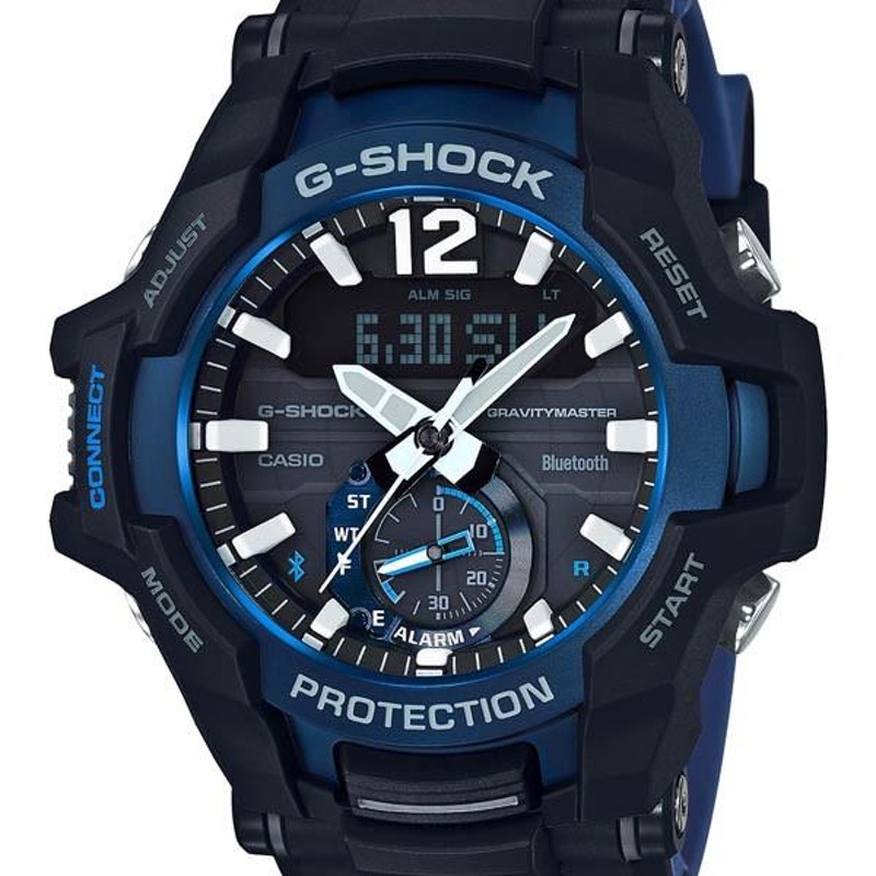 GR-B100-1A2JF カシオ Gショック ジーショック CASIO G-SHOCK グラビティマスター ブラック ブルー Bluetooth搭載  メンズ 腕時計 国内正規品 送料無料 | LINEショッピング