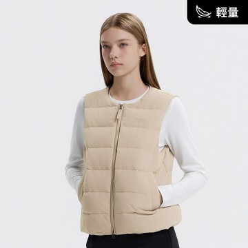 【鵝絨】女裝 HERON 輕量 羽絨背心 - 米色