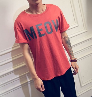 現貨 短袖 潮流 SQUAD MEOW 紅色