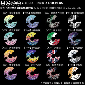 【硬漢六輪精品】 YAMAHA FORCE 2.0 勁戰六代 VINOORA LIMI BWS 鑰匙孔貼 (版型免裁切)