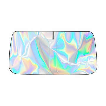 鐳射炫彩冰晶汽車防曬隔熱遮光簾  銀色  1個  小(140 x 70cm)