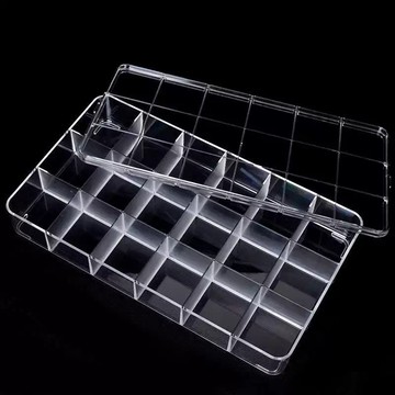 🌟 台灣現貨 18格 PS透明附蓋收納格 壓克力透明盒 飾品分類 耳環收納盒