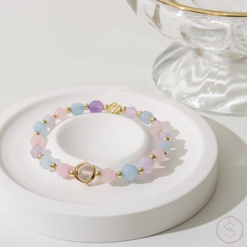 童趣 | 薰衣草紫水晶 海藍寶 粉水晶 白水晶 | 天然水晶手鍊