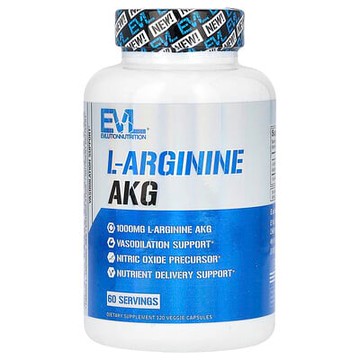 EVLution Nutrition, L-精胺酸 AKG，1000 毫克，120 粒素食膠囊（每粒膠囊 500 毫克）