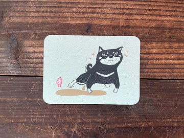 明信片 - 小便中的狗