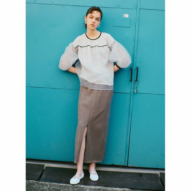 Carolina Glaser Carolina Glaser パイル 前スリット タイトスカート Women スカート スカート 通販 Lineポイント最大get Lineショッピング