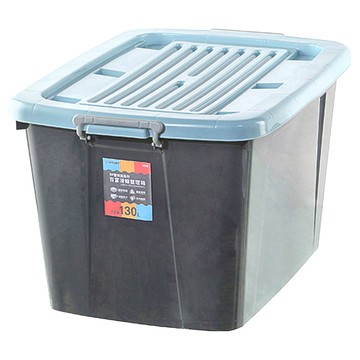 KEYWAY 聯府 百富 滑輪整理箱 BF1301 130L  790 x 560 x 460mm  藍色  1個
