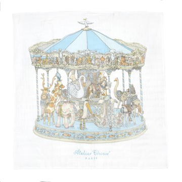 Atelier Choux Paris 藍色旋轉木馬包巾