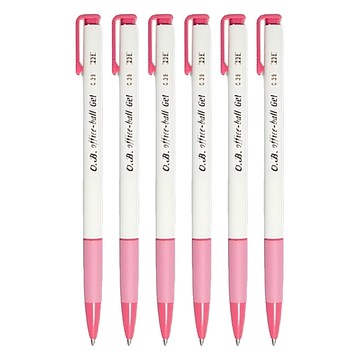 O.B 中性筆 238-6P 書寫流暢 色彩鮮明  粉色 + 白色  6支