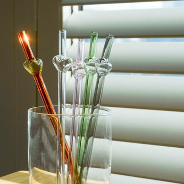 #新年開運🌲本月新品【UD LAB】愛心玻璃吸管 五色組 CB-S01038