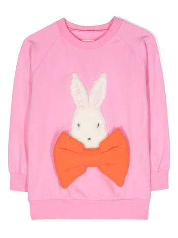 WAUW CAPOW by BANGBANG - graphic-appliqué sweatshirt - kids - Cotton/Spandex/Elastane/Polyester - 4 yrs - Pink