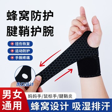 新竹出貨 日本蜂窩護腕 專用運動防護 透氣冰感面料 吸濕排汗 耐磨防滑 纏繞加壓 高彈 滑鼠手媽媽手 護手腕 男女同款