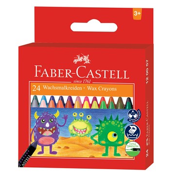 【史代新文具】輝柏Faber-Castell  120057 24色 大眼星球無毒蠟筆