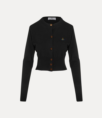 Vivienne Westwood Bea Cropped Cardigan Merino Wool / Silk Black L Women