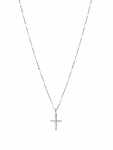 David Yurman - 18kt white gold Cable Collectibles Cross diamond necklace - women - Diamond/18kt White Gold - One Size - Silver