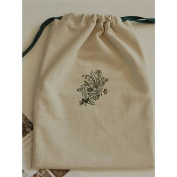 原創刺繡棉麻簡約旅行收納袋便攜衣服整理布袋行李箱內衣束口袋