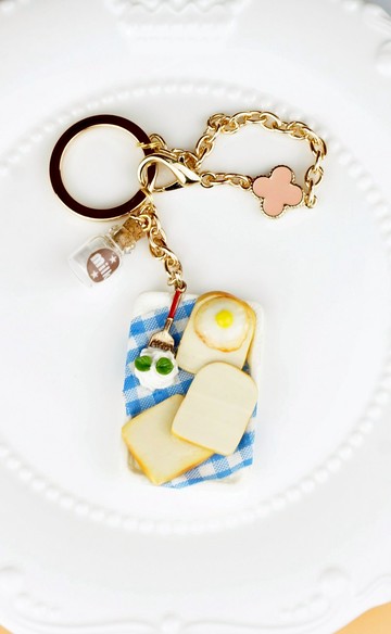 一起野餐趣系列-美好的早晨~早餐吧鑰匙圈/包包掛飾