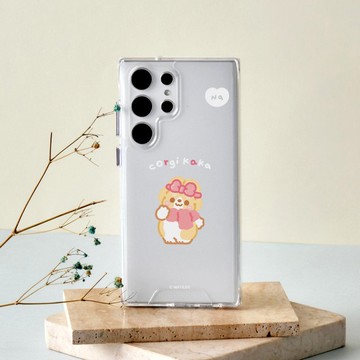 柯基犬卡卡暖冬圍巾防摔透明SAMSUNG手機殼-娜娜