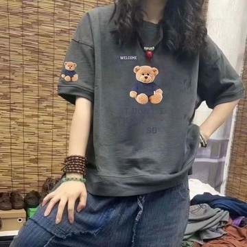 台灣出貨 大尺碼短袖 純棉上衣 女生短袖 t恤女 上衣 短袖女 短袖上衣女 可愛短袖  夏季女裝 oversize 印花