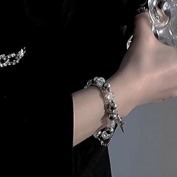 【台灣公司 可打統編】免運 冷淡風冰裂珠拼接手鏈女ins小眾設計男潮中性風情侶星芒串珠手飾 可開發票 全館五折 工廠現貨直銷 新品特價 z9211