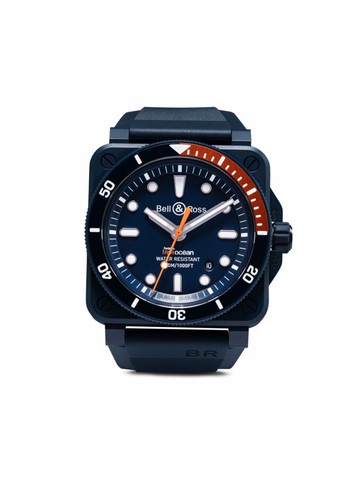 Bell & Ross - BR 03-92 Diver Tara 42 mm - men - Sapphire/ceramic/Silicone - One Size - Blue