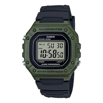 CASIO G Shock Waterproof Mens Black/Green Digital