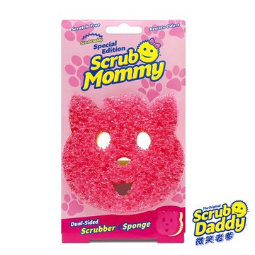 《Scrub Daddy微笑老爹》雙面貓女菜瓜布-粉色單入