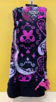 【震撼精品百貨】Hello Kitty 凱蒂貓~三麗鷗 KITTY 室內長厚襪-黑紫#73621