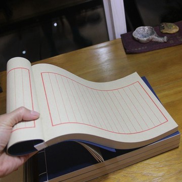 ⭐臺灣出貨🌈免運⭐仿古手抄本空白線裝書本小楷書法紙28*18釐米記賬簿古風筆記本【可開票】