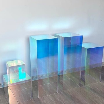 炫彩亞克力陳列流水臺服裝店透明裝飾陳列道具中島商場櫥窗