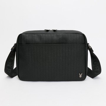 PLAYBOY 方形斜背包 Mettle系列 - 黑色(132-5306-09-7)