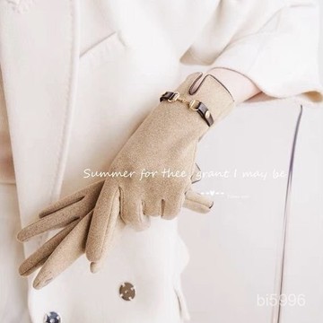 羊毛手套 防寒手套 手套 保暖手套 防風手套 觸屏手套 手套女冬季加絨保暖韓版可愛ins觸屏批髮德絨騎車防寒女士棉手套