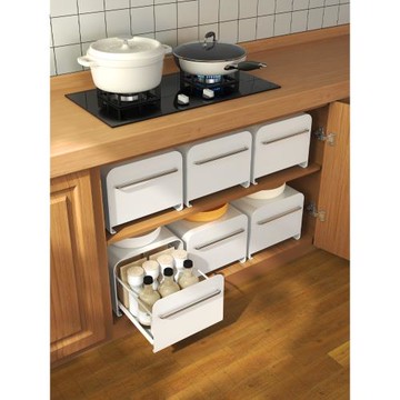 廚房下水槽置物架收納柜浴室衛生間臺面抽屜整理架家用落地儲物柜
