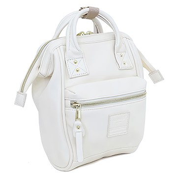 anello 皮革後背包 AHB3778  象牙白色  15 x 8 x 23cm