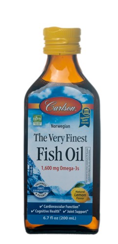 Carlson The Very Finest Fish Oil Lemon 1600 mg - 6.7 fl oz