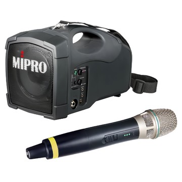 MIPRO 喊話器主機 附無線麥克風 ACT-58H MA-101G PLUS 輕巧便攜  黑色