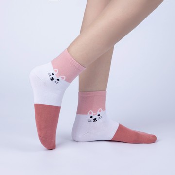 ［M、L號］三色朵朵貓-短筒