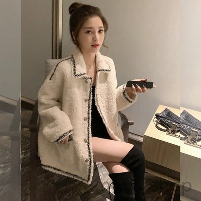 フェイクムートン ボア レディース 秋冬 ショート ジャケット 長袖 ムートン ボアブルゾン 上着 もこもこ 防寒 女性用 代30代40代 2色 通販 Lineポイント最大get Lineショッピング