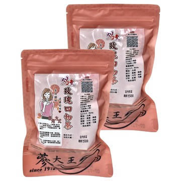 蔘大王 月後 玫瑰四物茶包  6g  10包  2袋