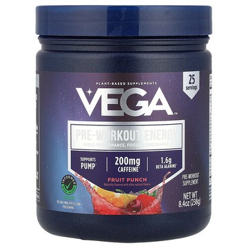 Vega, 鍛鍊前能量，混合水果味，8.4 盎司（238 克）